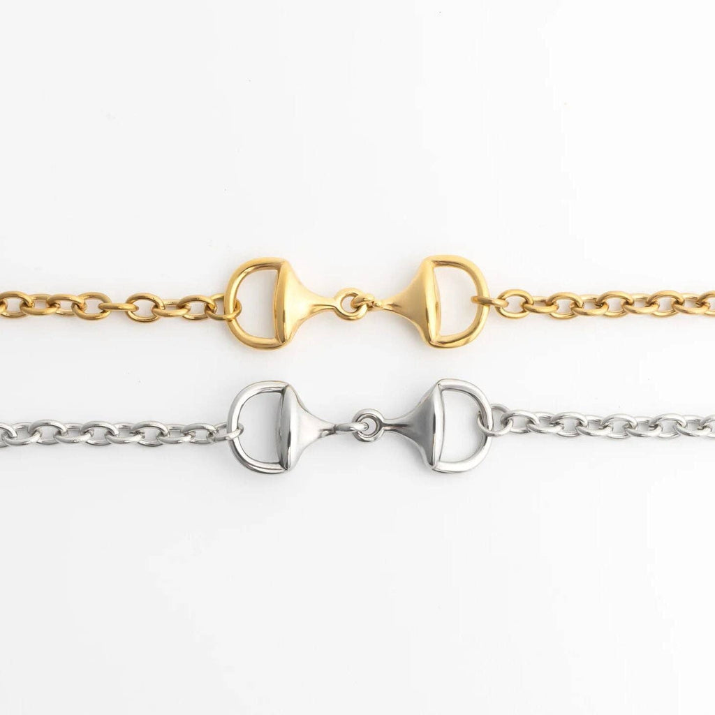 18K Gold PVD Stainless Steel Horsebit Bracelet