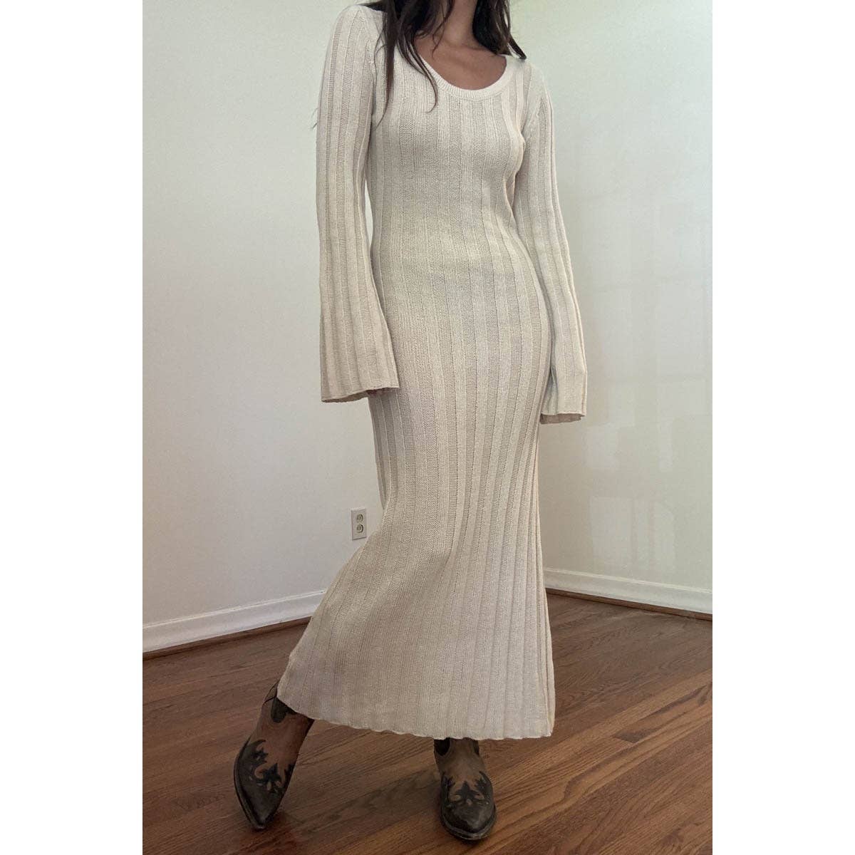 Knit Bell Sleeve Dress