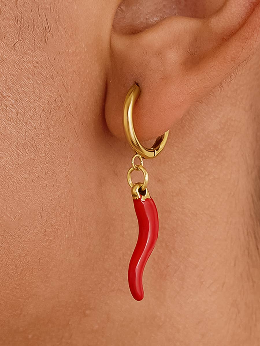 Pepper 18K Gold Non-Tarnish Vintage Pepper Earring