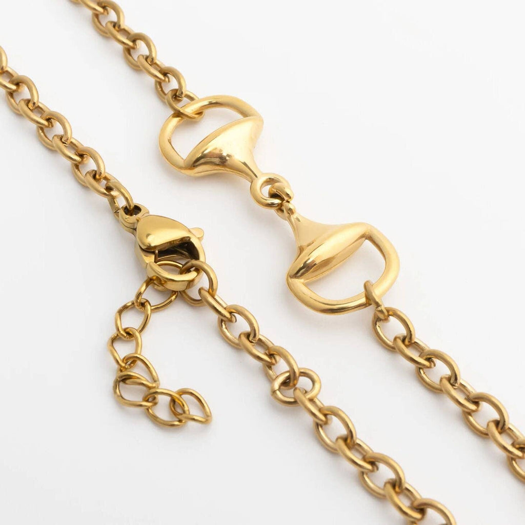 18K Gold PVD Stainless Steel Horsebit Bracelet