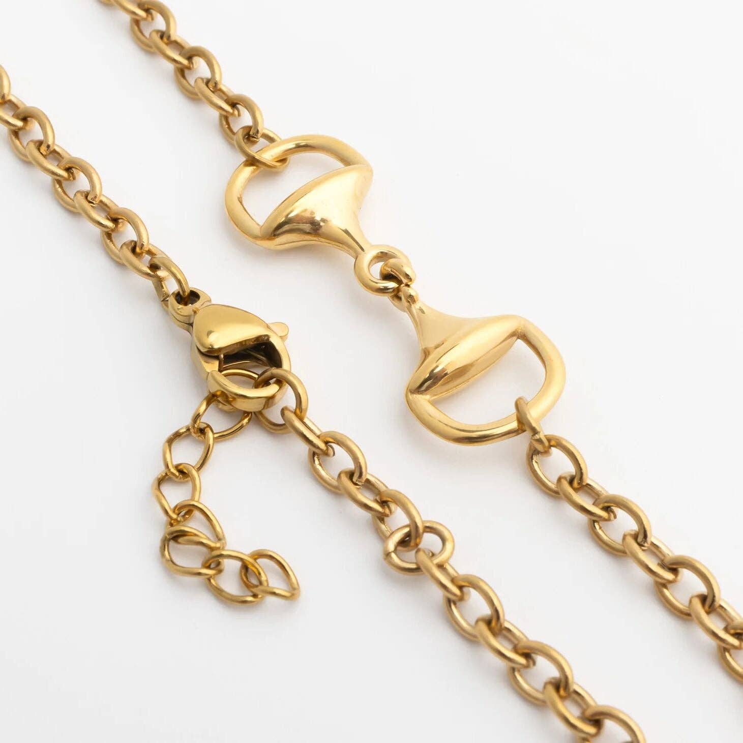 18K Gold PVD Stainless Steel Horsebit Bracelet