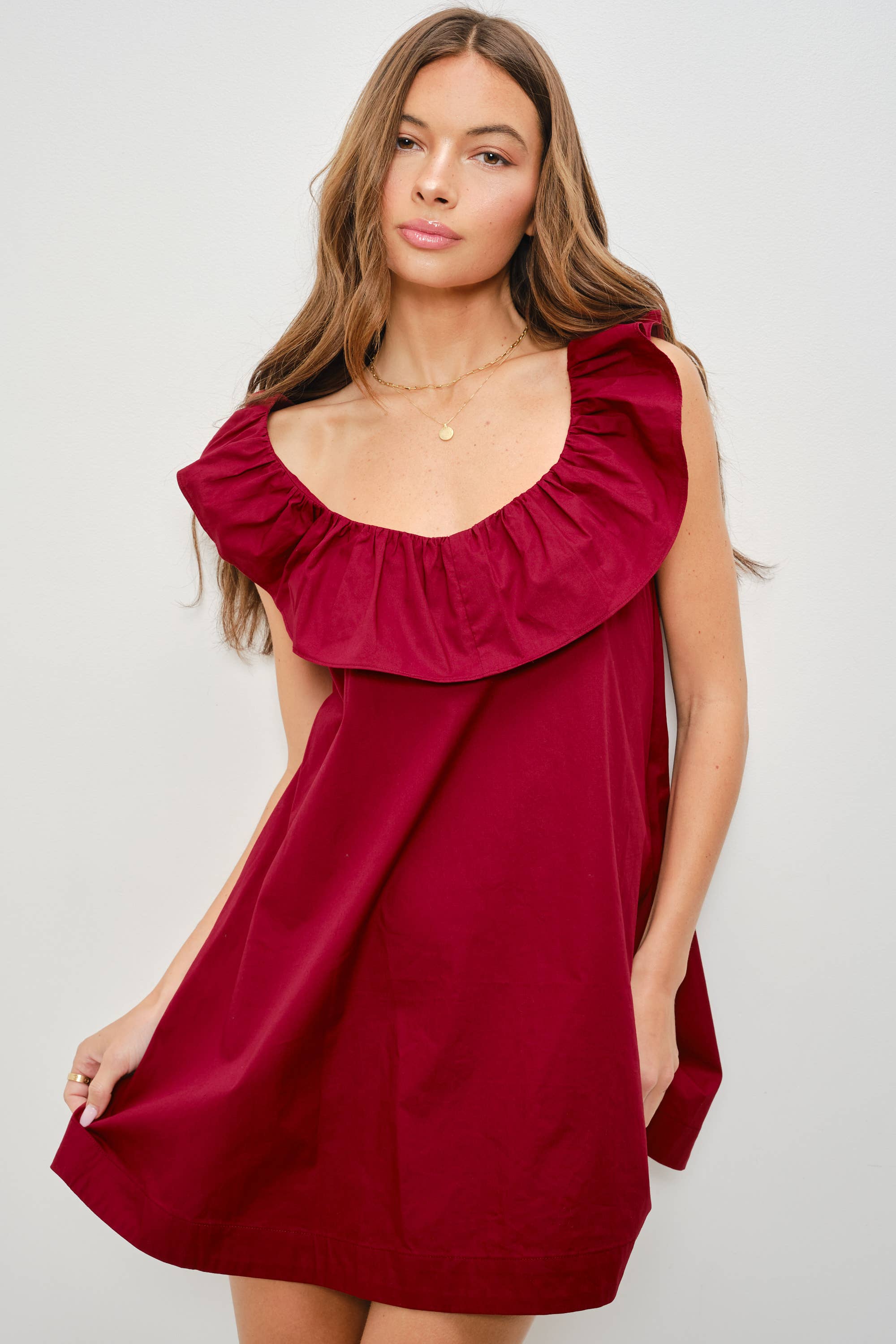 HAILEY FLOUNCE MINI DRESS