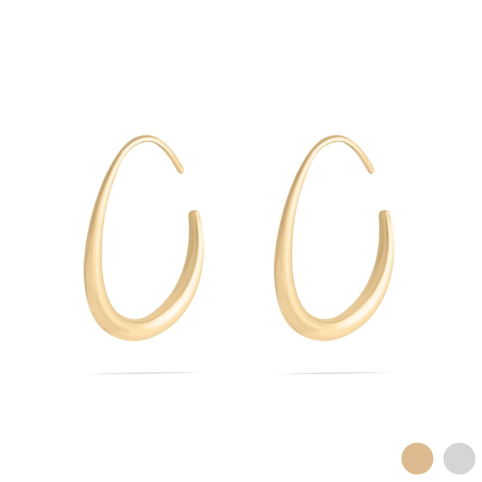 Abstract Hoop Earrings