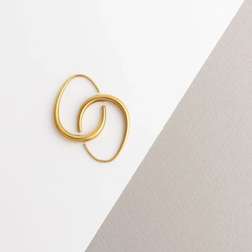 Abstract Hoop Earrings