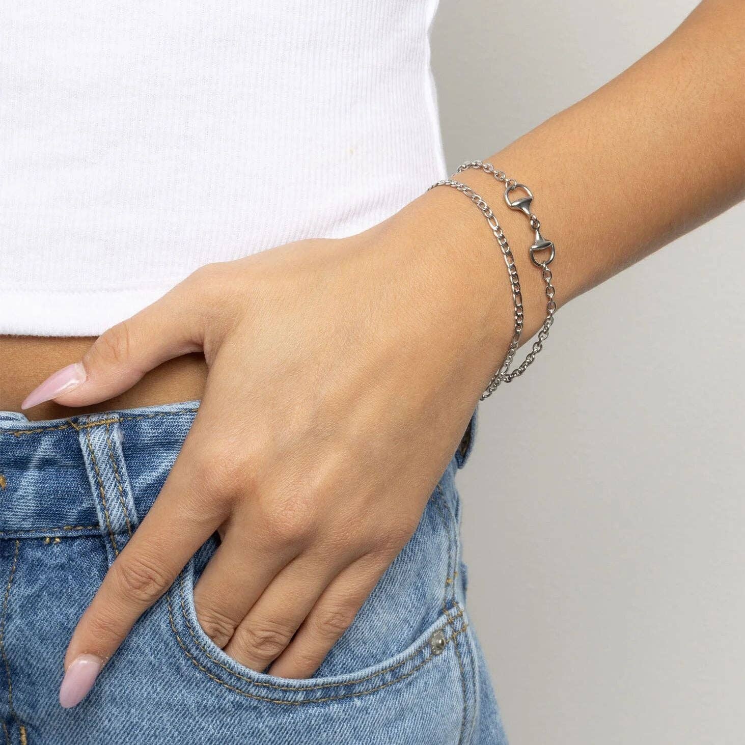 18K Gold PVD Stainless Steel Horsebit Bracelet