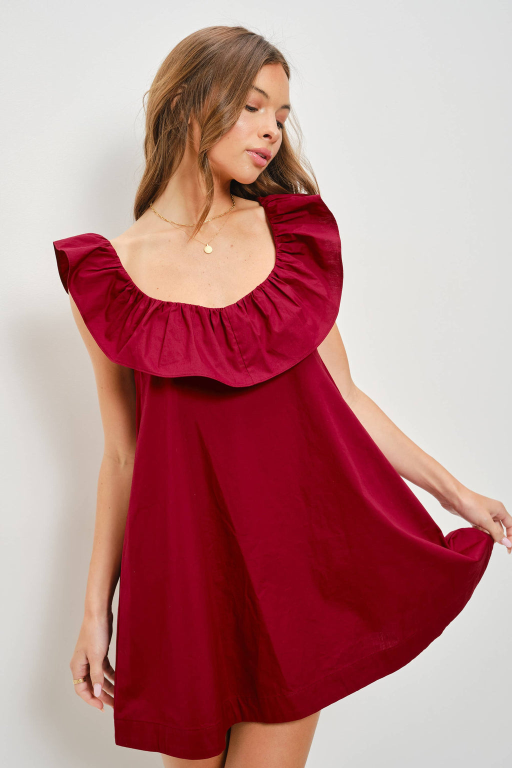 HAILEY FLOUNCE MINI DRESS