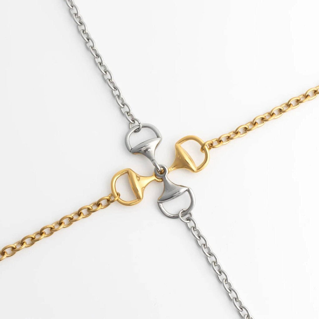 18K Gold PVD Stainless Steel Horsebit Bracelet