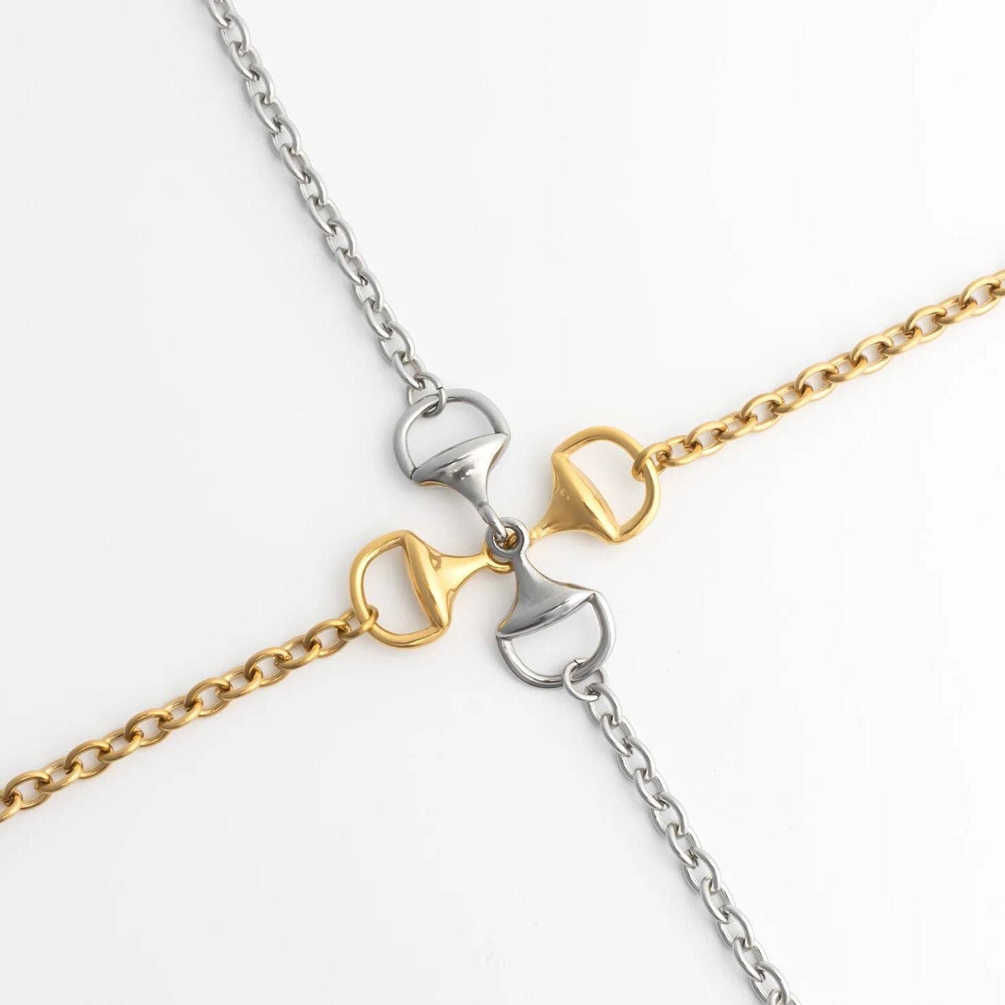 18K Gold PVD Stainless Steel Horsebit Bracelet