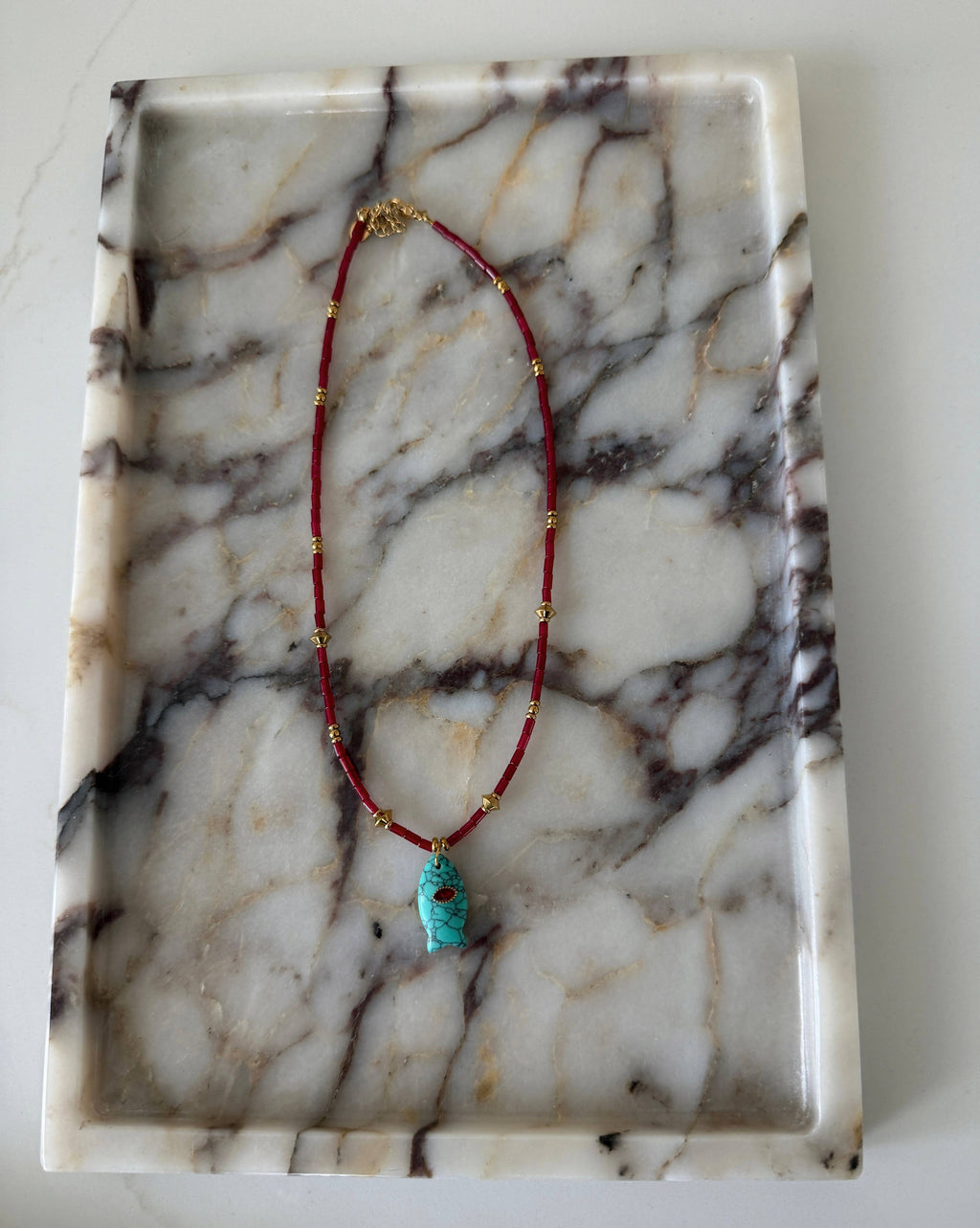 Sloane Blue Fish Necklace