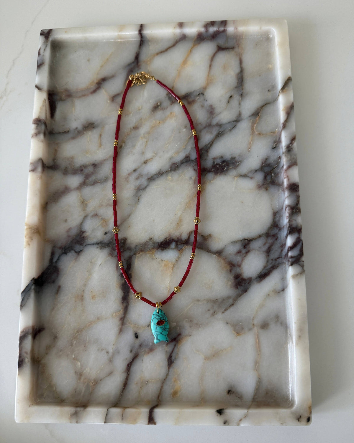 Sloane Blue Fish Necklace