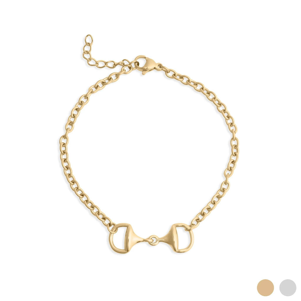 18K Gold PVD Stainless Steel Horsebit Bracelet