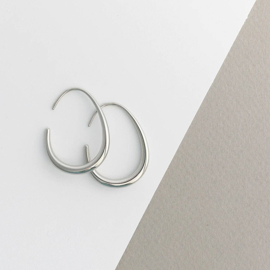 Abstract Hoop Earrings