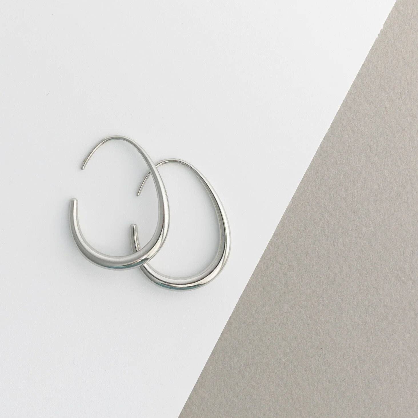 Abstract Hoop Earrings