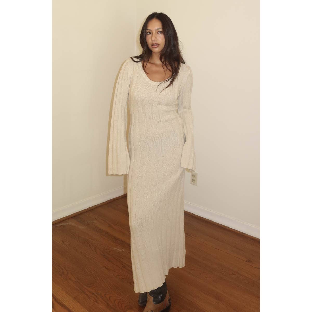 Knit Bell Sleeve Dress