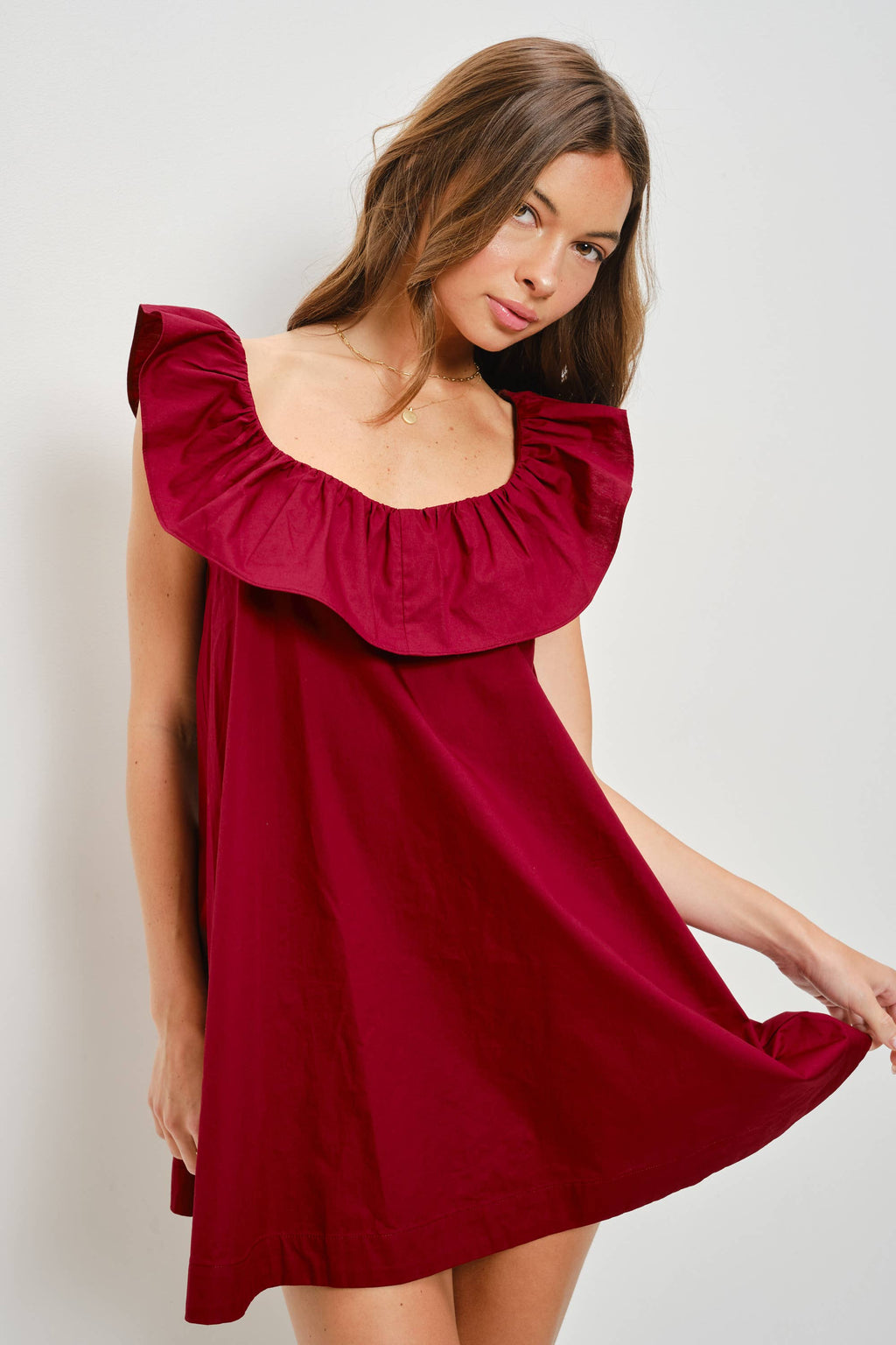 HAILEY FLOUNCE MINI DRESS