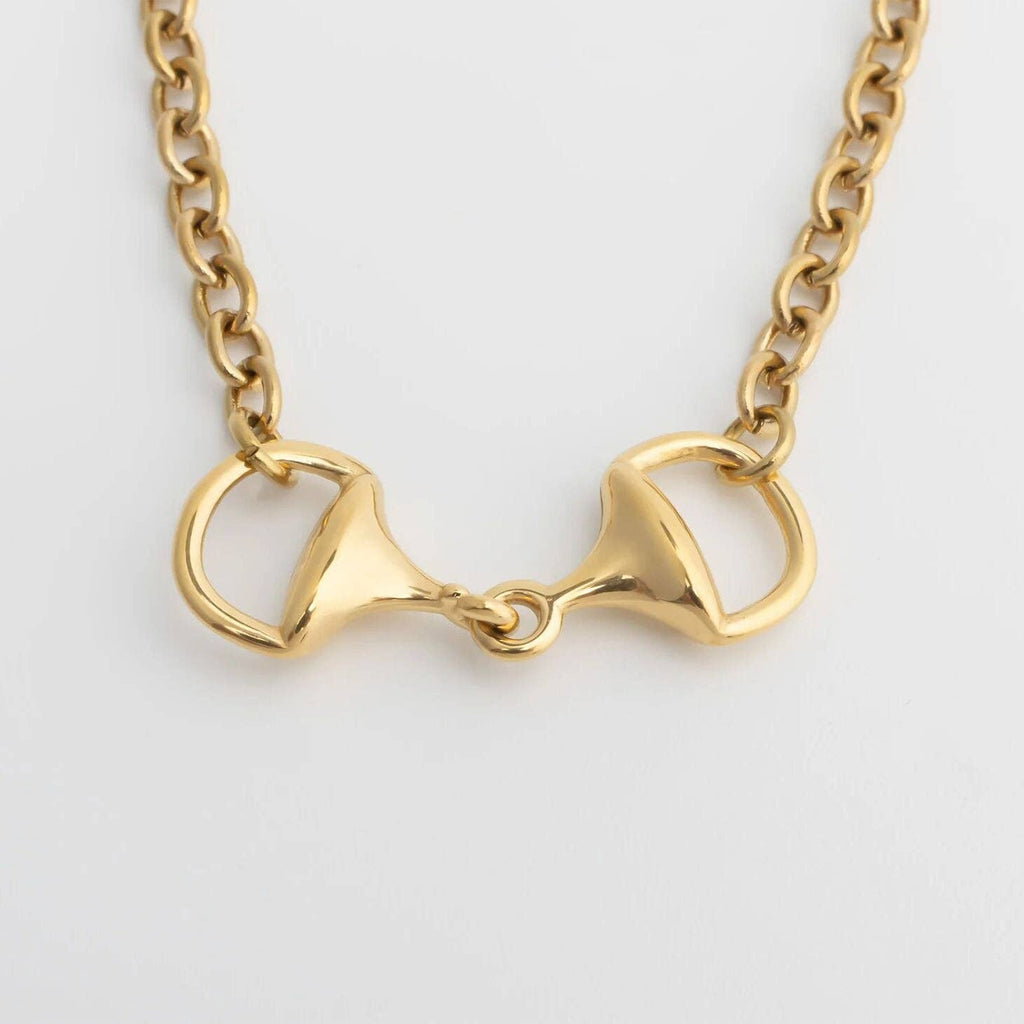 18K Gold PVD Stainless Steel Horsebit Bracelet