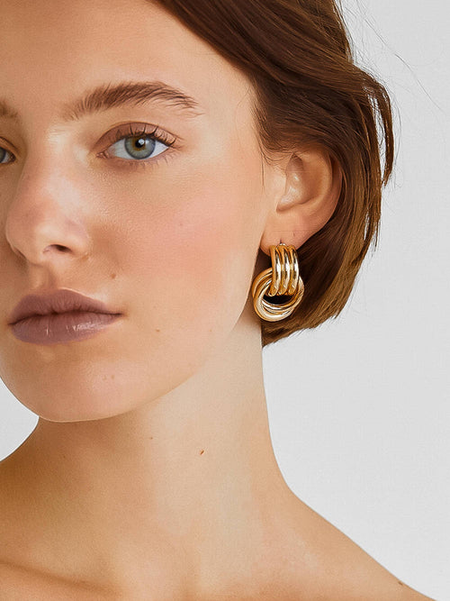 Double Trouble Hoop Earring